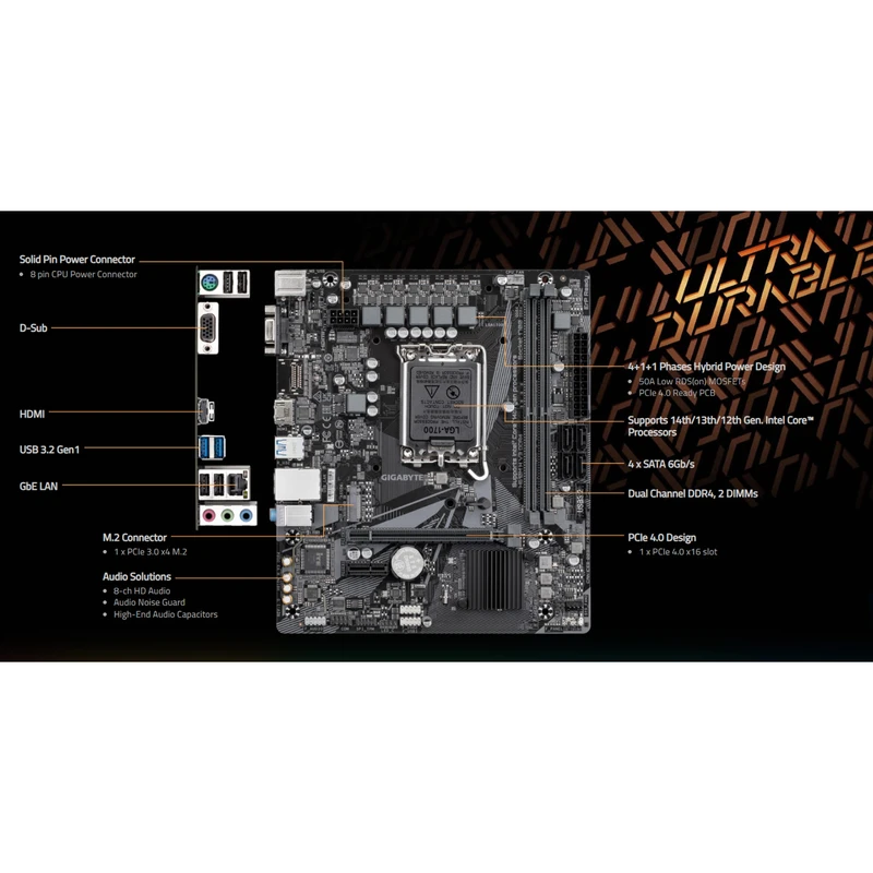 مادربرد گیگابایت مدل H610M H V3 DDR4