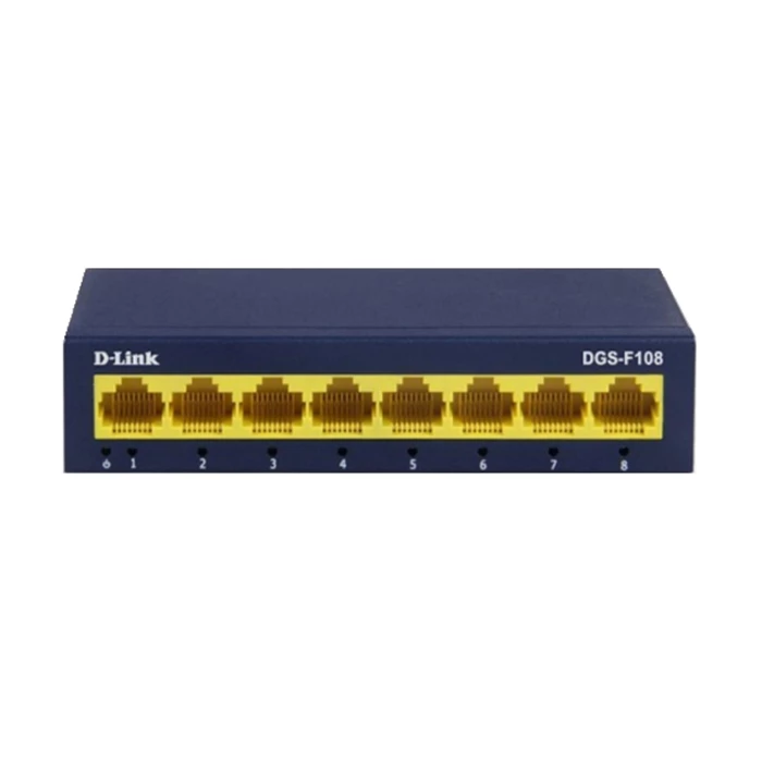 سوئیچ 8 پورت گیگابیتی و دسکتاپ دی لینک مدل DGS-F108