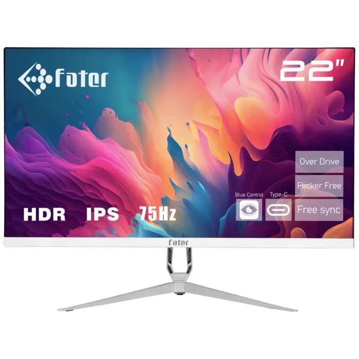 مانیتور فاطر مدل F22-075W4 سایز 22 اینچ سفید