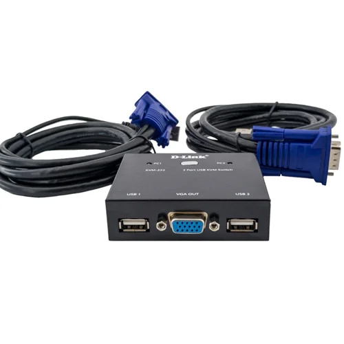 سوئیچ 2 پورت KVM دی لینک مدل KVM-222