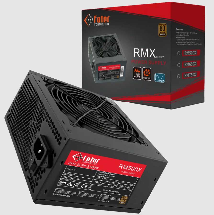 پاور کامپیوتر 500 وات فاطر مدل Fater RM500X 80+ Bronze