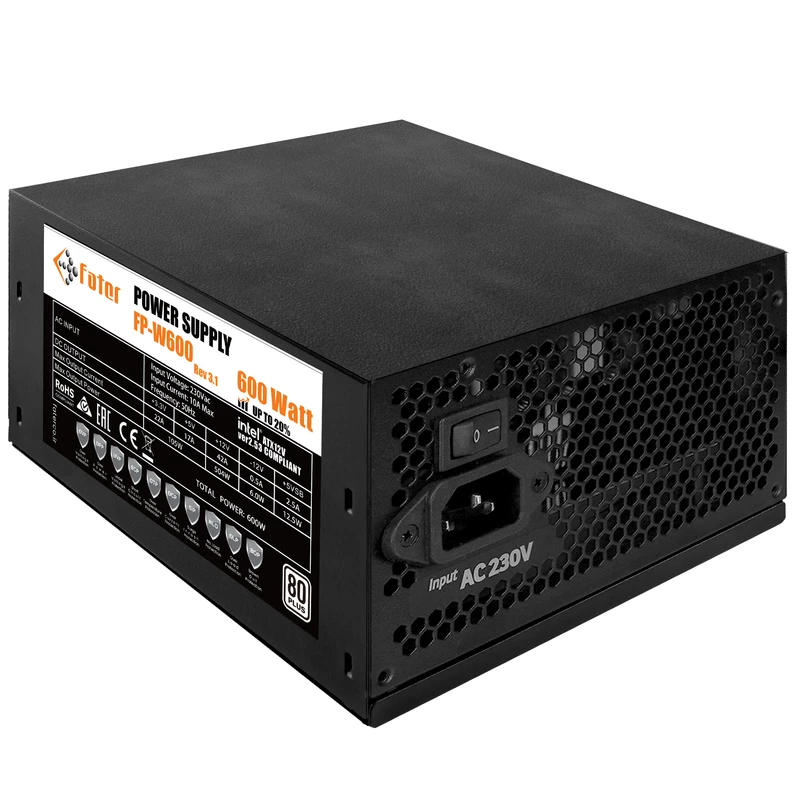 پاور کامپیوتر 600 وات فاطر مدل FP-W600 80Plus