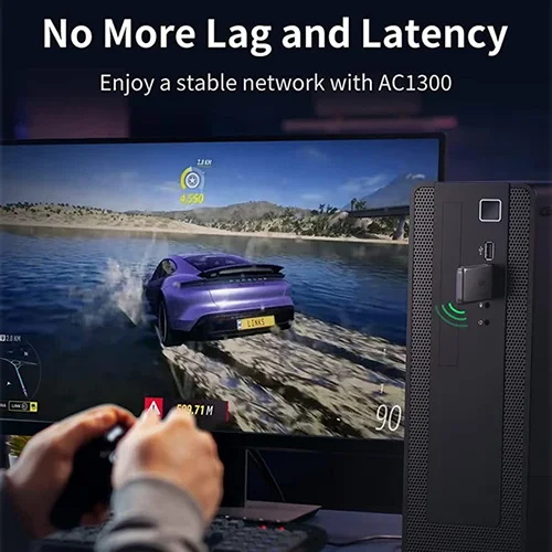 کارت شبکه USB بی‌ سیم و دوباند AC1300 یوگرین مدل CM492-50340